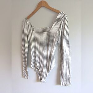 Peach Love California Striped Bodysuit